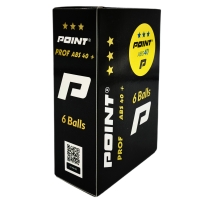 Piłeczki tenis stołowy POINT Prof-ABS żółte – komplet 6 sztuk, idealne do treningu