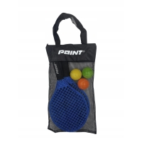 Zestaw do tenisa plażowego POINT Beach niebieski– rakietki i piłka w opakowaniu
