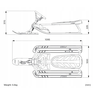 Kolorystyka Grey/Aqua – stylowe i ekologiczne sanki STIGA Iconic