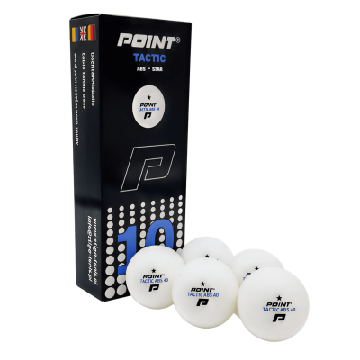 Piłeczki do tenisa stołowego POINT TACTIC * ABS białe 10 szt.
