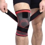 Ściągacz POINT stabilizator kolana z paskami czerwony