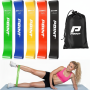 Zestaw 5 gum oporowych Point Active do ćwiczeń w domu i na siłowni z workiem